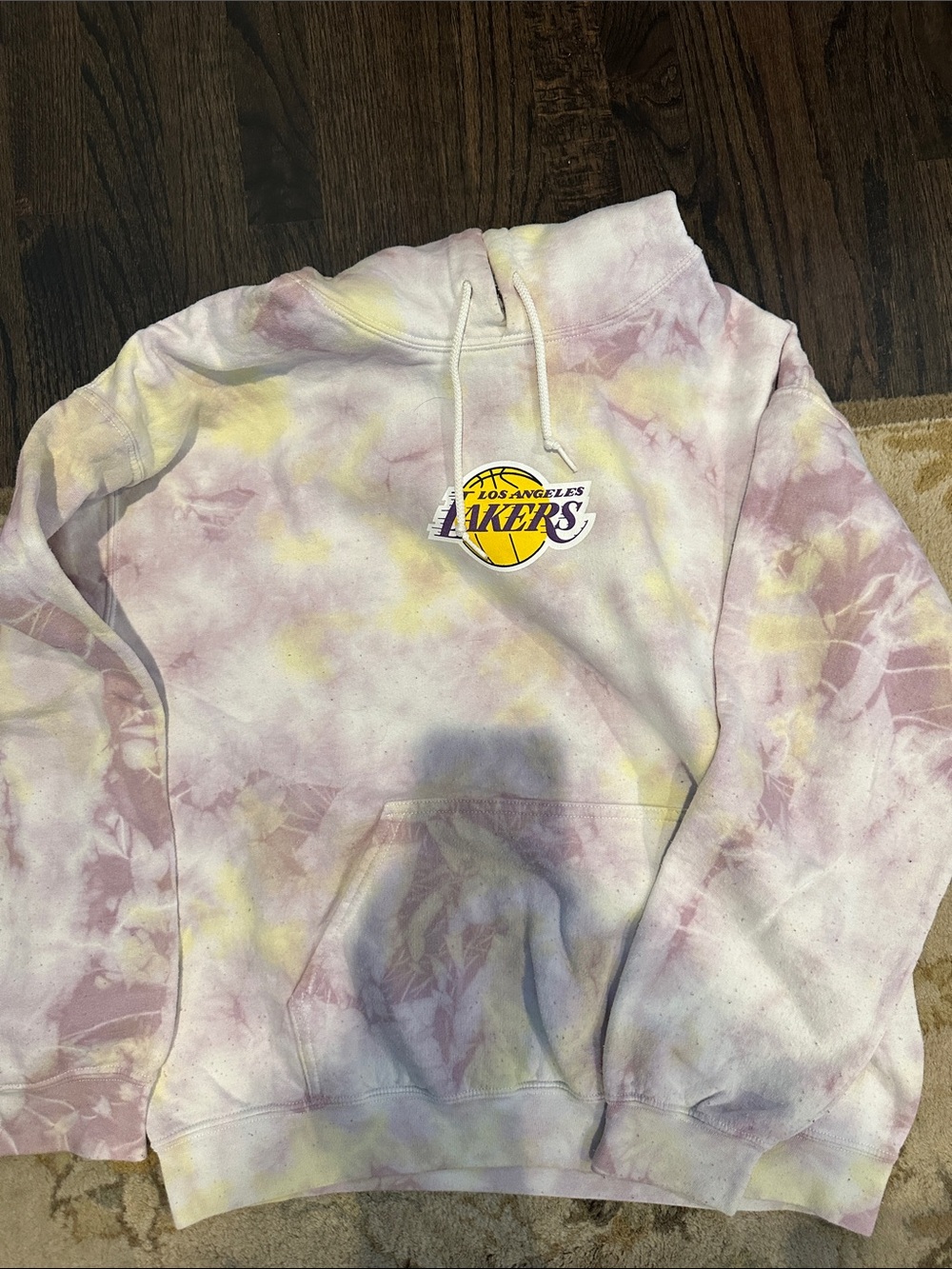 Urban Outfitters Tie-Dye Crewneck Hoodie - Pink & Yellow